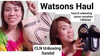 WATSONS HAUL and CLN SANDAL UNBOXING [upl. by Aliuqaj104]