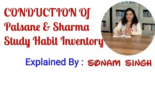 Conduction of Palsane amp Sharma Study Habit Inventory [upl. by Yrovi]