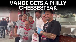 JD Vance gets cheesesteak at Pats King of Steaks [upl. by Boatwright128]