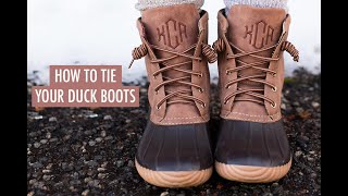 How To Tie Your Duck Boots [upl. by Gibby]