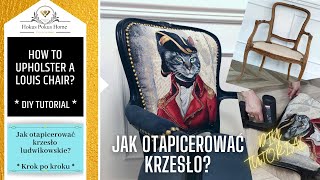 JAK TAPICEROWAĆ KRZESŁO LUDWIKOWSKIE DIY DLA POCZĄTKUJĄCYCH zszywacz novus langelukaszuk [upl. by Eiznil]