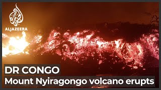 DR Congo orders Goma evacuation after Mount Nyiragongo erupts [upl. by Euqor]