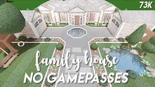 No gamepasses family house  Bloxburg speedbuild [upl. by Chadd317]