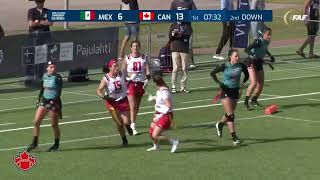 Recap Canada vs Mexico Womens at the 2024 IFAF Flag Football World Championship [upl. by Nwahsear]