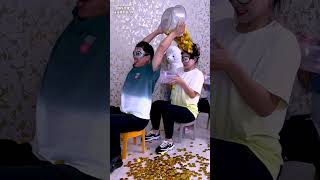 Take the gold coin challenge its really excitingFunnyfamily Partygames Funny Shorts [upl. by Sualokcin]