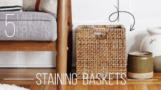 5 Minute Craft How to Stain Baskets [upl. by Asenab]