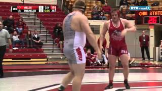 Edinboro Fighting Scots at Ohio State Buckeyes Wrestling Heavyweight  Miller vs Tavanello [upl. by Goines205]