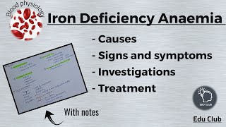 Iron deficiency anemia  Nutritional anemia  Anaemia  Blood Physiology [upl. by Proctor25]