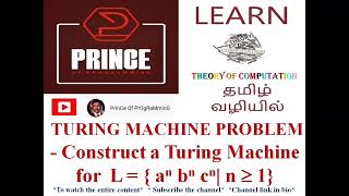 L an bn cn  n ≥ 1   Turing Machine Problem  Construct a Turing Machine  TOC [upl. by Weinman]