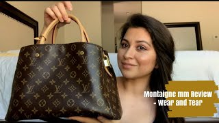 Louis Vuitton Montaigne mm 2020 Review  Wear and Tear [upl. by Oeak585]