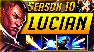 LUCIAN GUIDE SEASON 10 2020 ULTIMATE GUIDE BEST RUNES ITEMS GAMEPLAY COMBOS   Zoose [upl. by Llevart586]