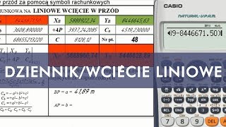 GEODEZJA  dziennik wcięcie liniowe [upl. by Ellevart]