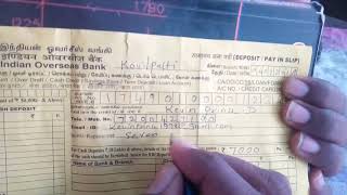 How to fill IOB bank payin  deposit slip [upl. by Mariano]