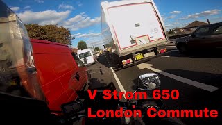 V Strom 650 XT Commute City Traffic and Motorway Filtering [upl. by Islean214]