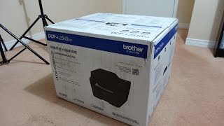 Brother DCPL2540DW Laser Printer Unboxing [upl. by Assilaj]