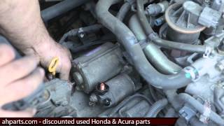 How to change or replace a starter motor 2001 2002 2003 2004 2005 Honda Civic replacement INSTALL [upl. by Aleron]