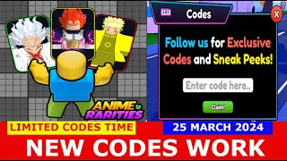 NEW CODES GRIMOIRES RNG Anime Rarities ROBLOX  LIMITED CODES TIME  MARCH 25 2024 [upl. by Adnawyek]