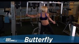 Butterfly  Chest Exercise  Bodybuildingcom [upl. by Hamann192]