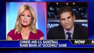 VIDEO Chinese and US Basketball Teams Brawl at Goodwill Game [upl. by Newel]