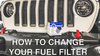 Jeep Wrangler EcoDiesel Fuel Filter Replacement  Everything you NEED to know to DIY [upl. by Laban989]