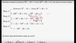 Finding an error in polynomial subtraction Hindi  Class 7 India  Khan Academy [upl. by Elleynod]