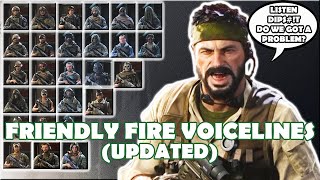 Call of Duty Modern Warfare  quotFriendly Firequot Voicelines Updated [upl. by Lynnell]