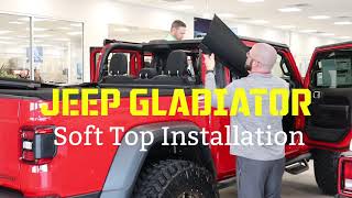 2020 Jeep Gladiator Soft Top Removal amp Installation [upl. by Dhumma]