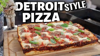 HOW TO MAKE THE EASIEST DETROIT STYLE PIZZA  At Home [upl. by Alinoel]