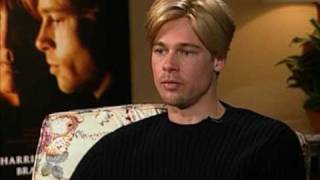 Celebrity Movie News  Star Interview Classics  Brad Pitt wearing the worst possible wig [upl. by Pogue917]