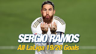 ⚡ ALL of Sergio Ramos 201920 LaLiga goals for Real Madrid [upl. by Ancell]