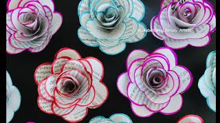 How To Make Easy Newspaper Rose Flower  Paper Craft  DIY Newspaper Flower [upl. by Jovitah]