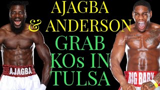 POSTFIGHT REVIEWS EFE AJAGBA amp JARED ANDERSON SCORE KOs IN TULSA [upl. by Derby100]