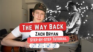 How To Play quotTHE WAY BACKquot by Zach Bryan Beginner Guitar Lesson [upl. by Aelem]