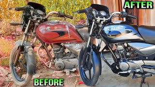 Platina Motorcycle Modified  Platina bike Restoration  Old Platina Modify  QBR [upl. by Freyah]