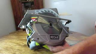 HOW TO CHANGE THE BLADE ON A Ryobi Circular Saw [upl. by Aititil]