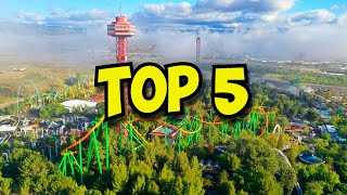 Top 5 Roller Coasters at Six Flags Magic Mountain 2024 [upl. by Ramhaj71]