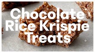 Chocolate Rice Krispie Treats Recipe [upl. by Gilman923]