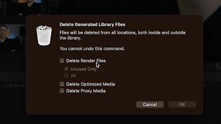 How to Save Space in Final Cut Pro Libraries Delete Generated Library Files [upl. by Orapma]