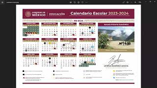 Calendario Escolar 2023 2024 SEP [upl. by Navert]