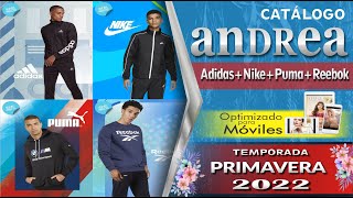 CATÁLOGO ANDREA ADIDAS NIKE PUMA y REEBOK PRIMAVERA 2022 [upl. by Hogue]