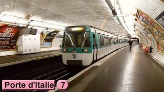 Porte dItalie  Ligne 7  Métro de Paris  RATP MF77 [upl. by Lesko138]