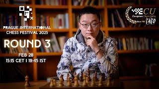 Prague International Chess Festival 2025  Round 3 LIVE [upl. by Treharne]