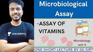 method for standardization of vitamins and amino acids  microbiological assay of vitamin pharmacy [upl. by Rettuc]