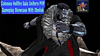 Colossus Hellfire Gala Uniform PVP Gameplay Showcase With Obelisk  Marvel Future Fight [upl. by Adnek]