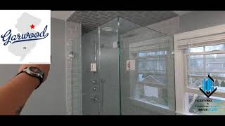 Frameless Corner Glass Shower Installed [upl. by Eslehc]