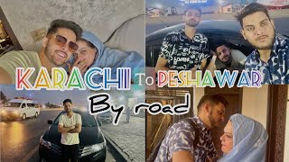 Karachi to Peshawar by road 🚗  24 hours ka safar 😵‍💫 thakk gyeee [upl. by Sorenson12]