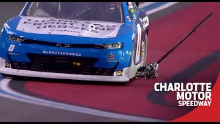 Jeffrey Earnhardt drags a jack around the race track  Xfinity Series at Charlotte [upl. by Winsor]