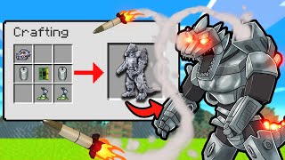 How to Craft MECHAGODZILLA Armor Minecraft [upl. by Idissac]