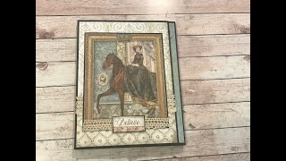 FOLIO TUTORIAL STAMPERIA PRINCESS FOLIO ALBUM SHELLIE GEIGLE JS HOBBIES AND CRAFTS [upl. by Seely937]