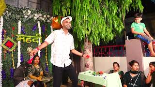 Brother Dance At Sister Wedding Mehandi Ceremony  Taron Ka Chamakta Gehna Ho Song  india [upl. by Novahs]